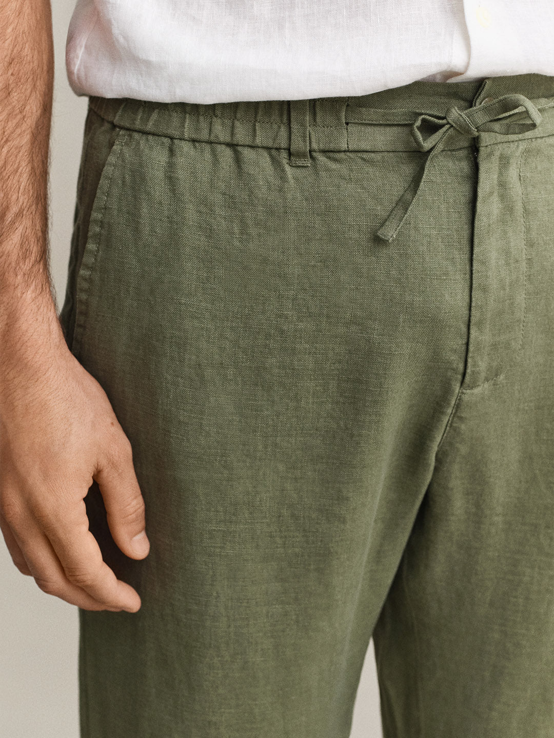 Gant Men Green Pure Linen Trouser