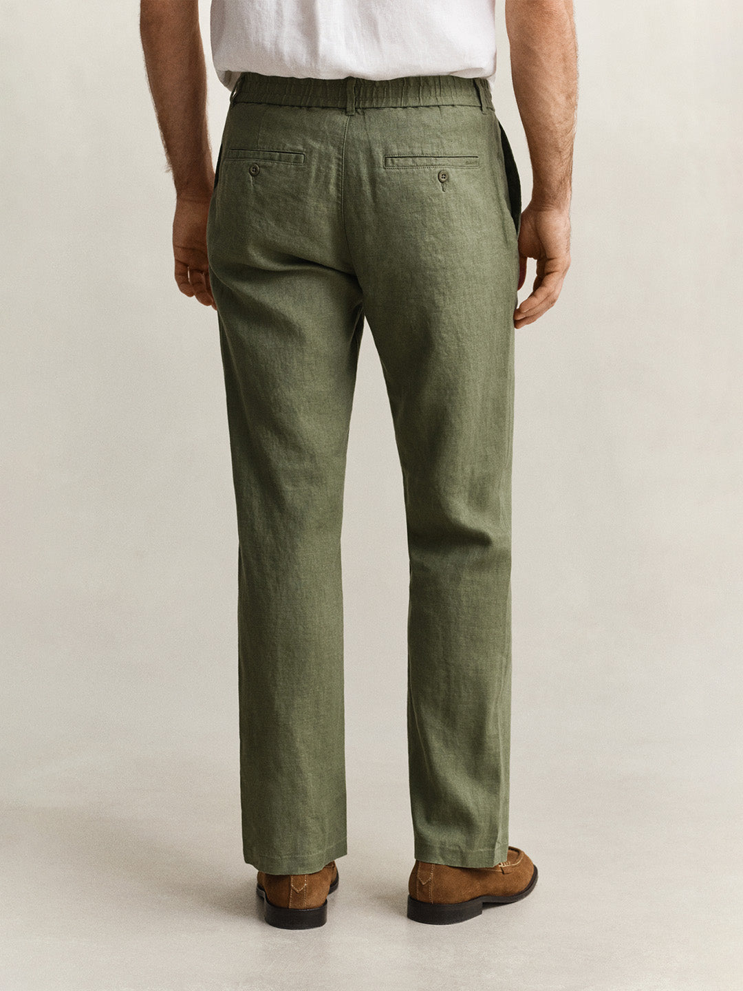 Gant Men Green Pure Linen Trouser