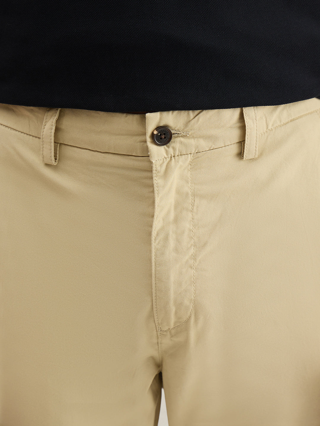Gant Men Solid Beige Trouser