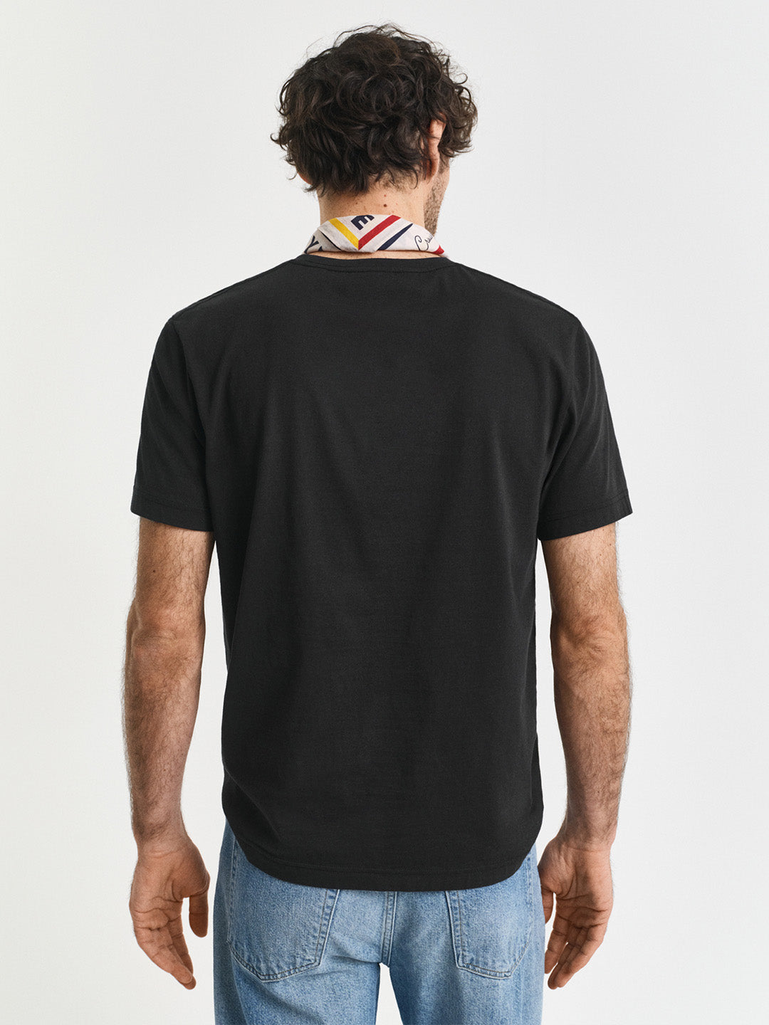 GANT Men Black Shield Pure Cotton T-Shirt