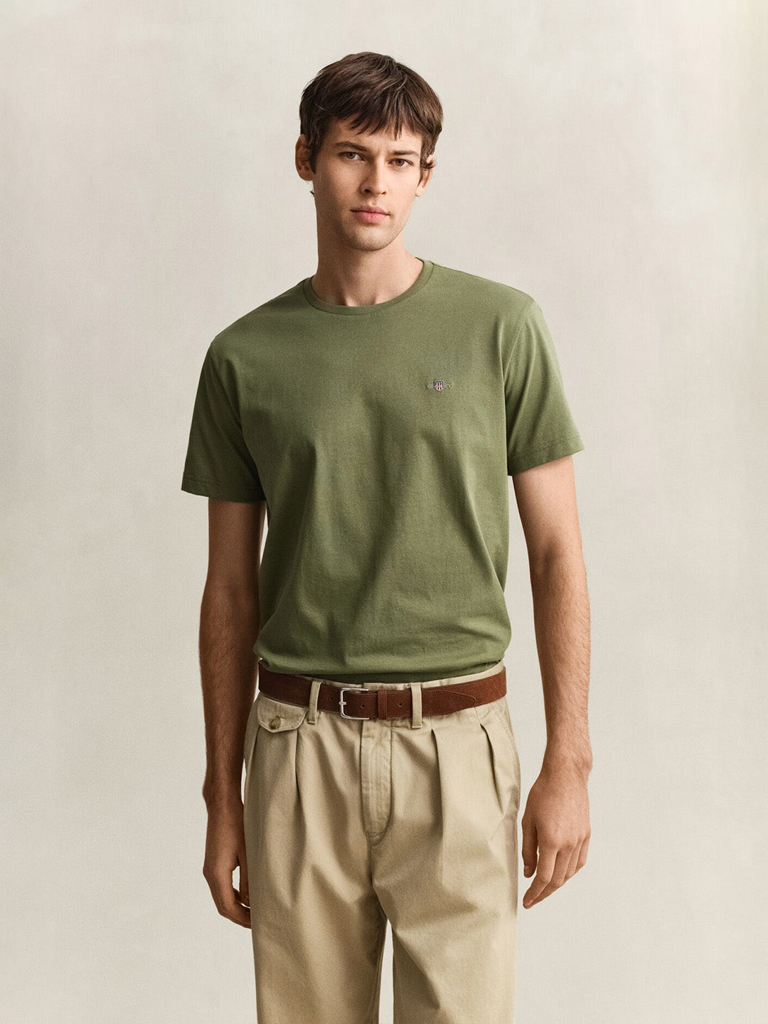 GANT Men Green Regular Fit Shield T-Shirt