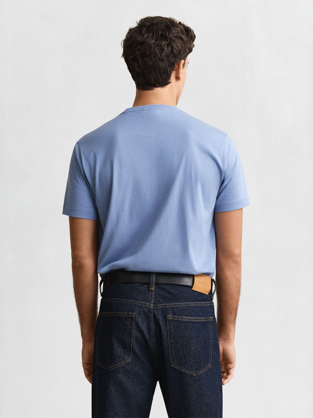 GANT Men Blue Shield Pure Cotton T-Shirt