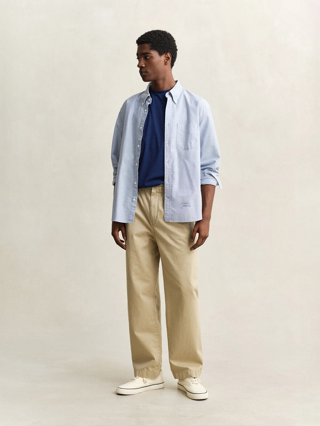 GANT Men Navy Blue Regular Fit Shield T-Shirt