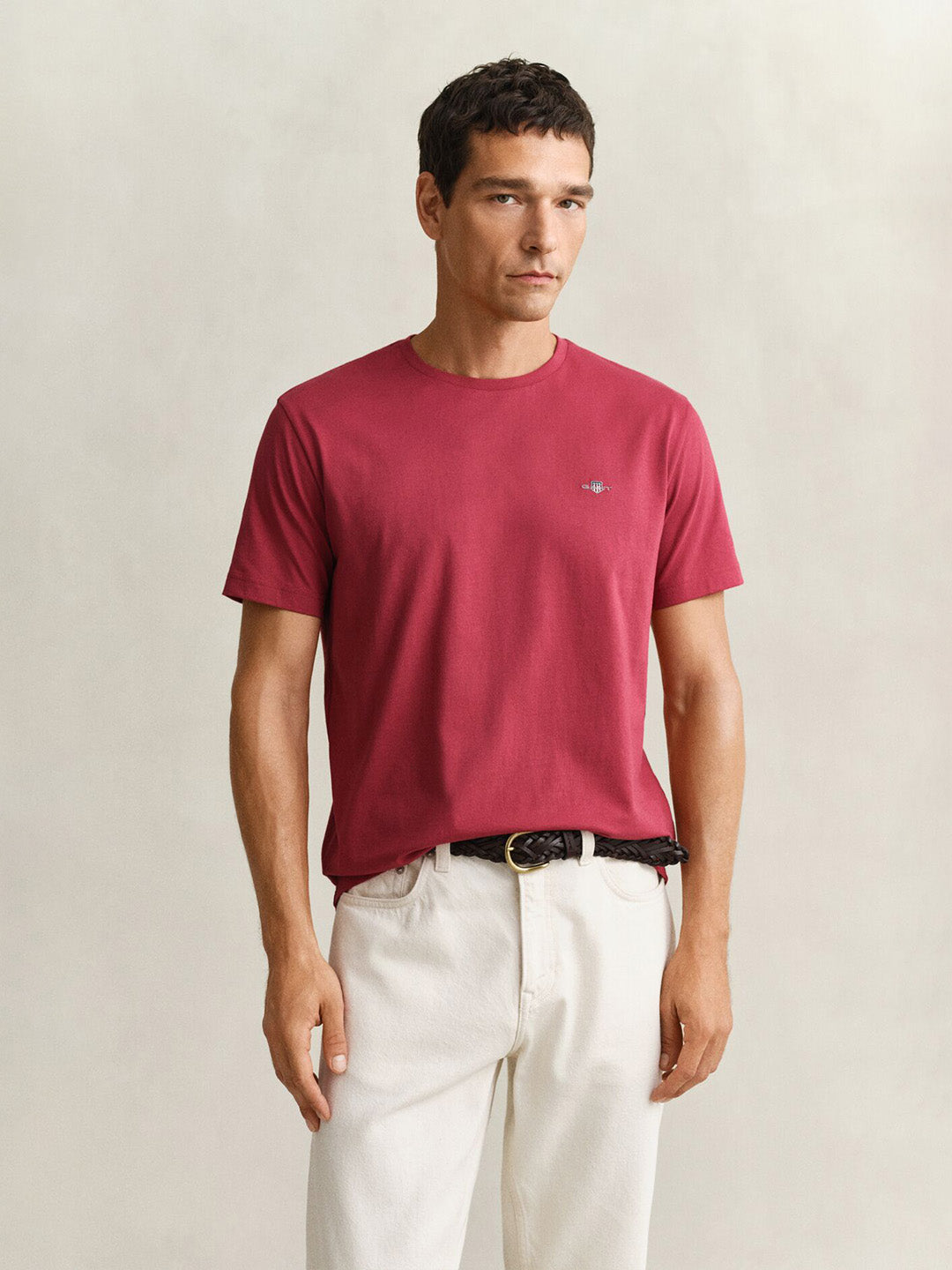 GANT Men Red Shield Pure Cotton T-Shirt