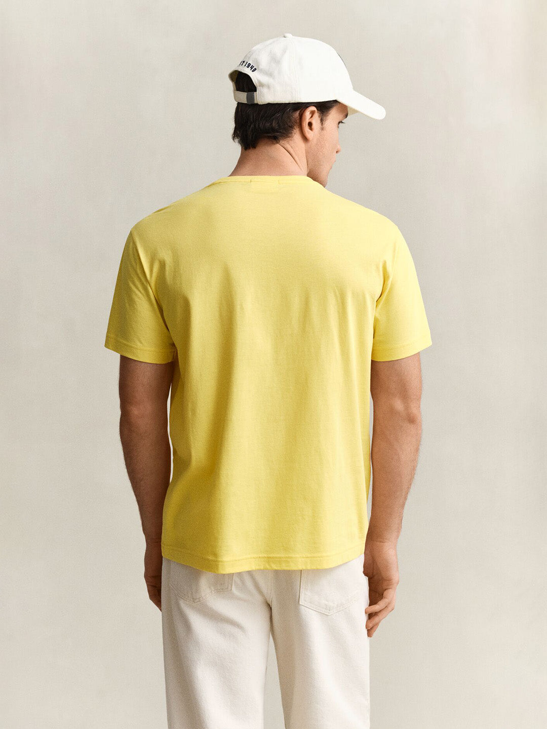 GANT Men Yellow Regular Fit Shield T-Shirt