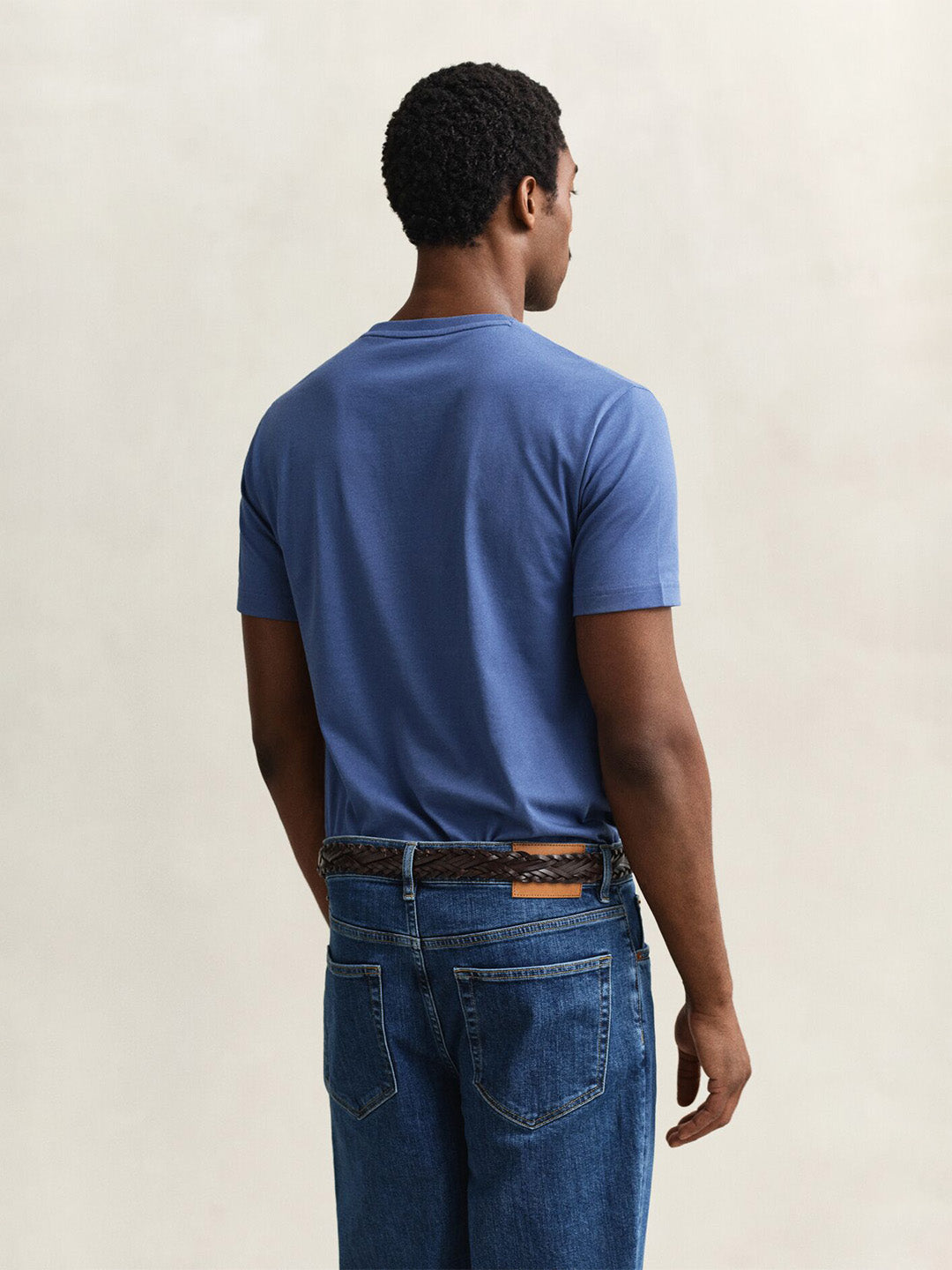 GANT Men Blue Shield Printed Pure Cotton T-Shirt