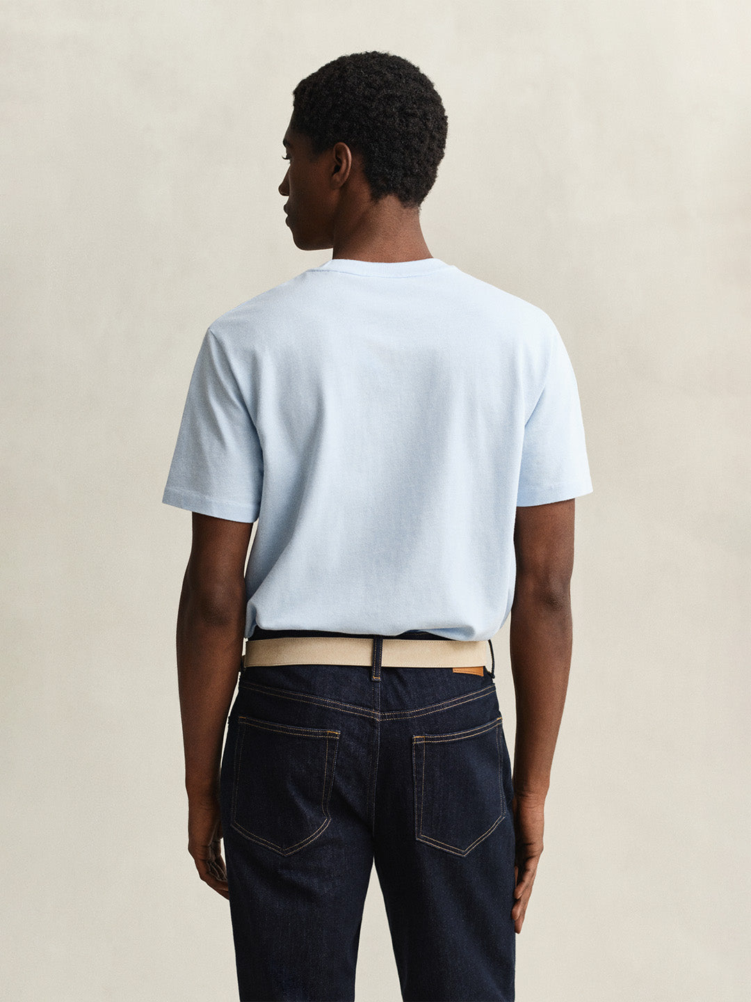 Gant Men Blue Tone Pique Pure Cotton T-Shirt