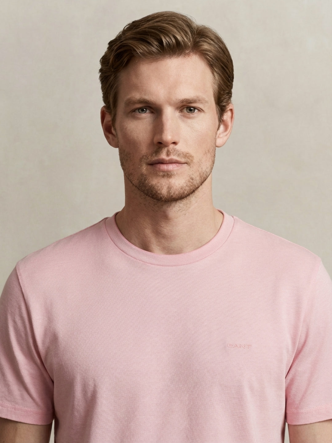 Gant Men Pure Cotton Pink T-Shirt