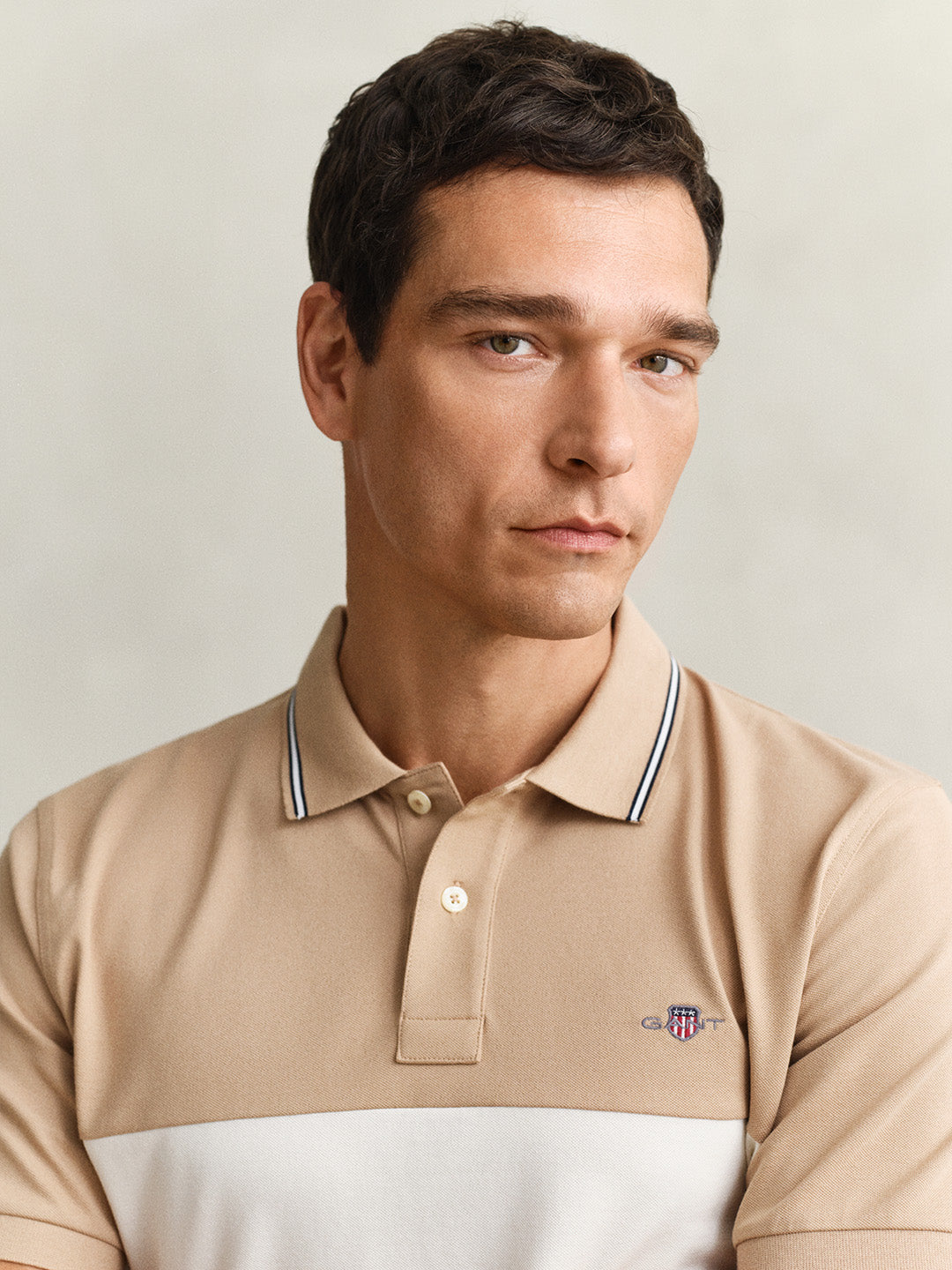 GANT Men Multicolour Colourblock Polo T-Shirt