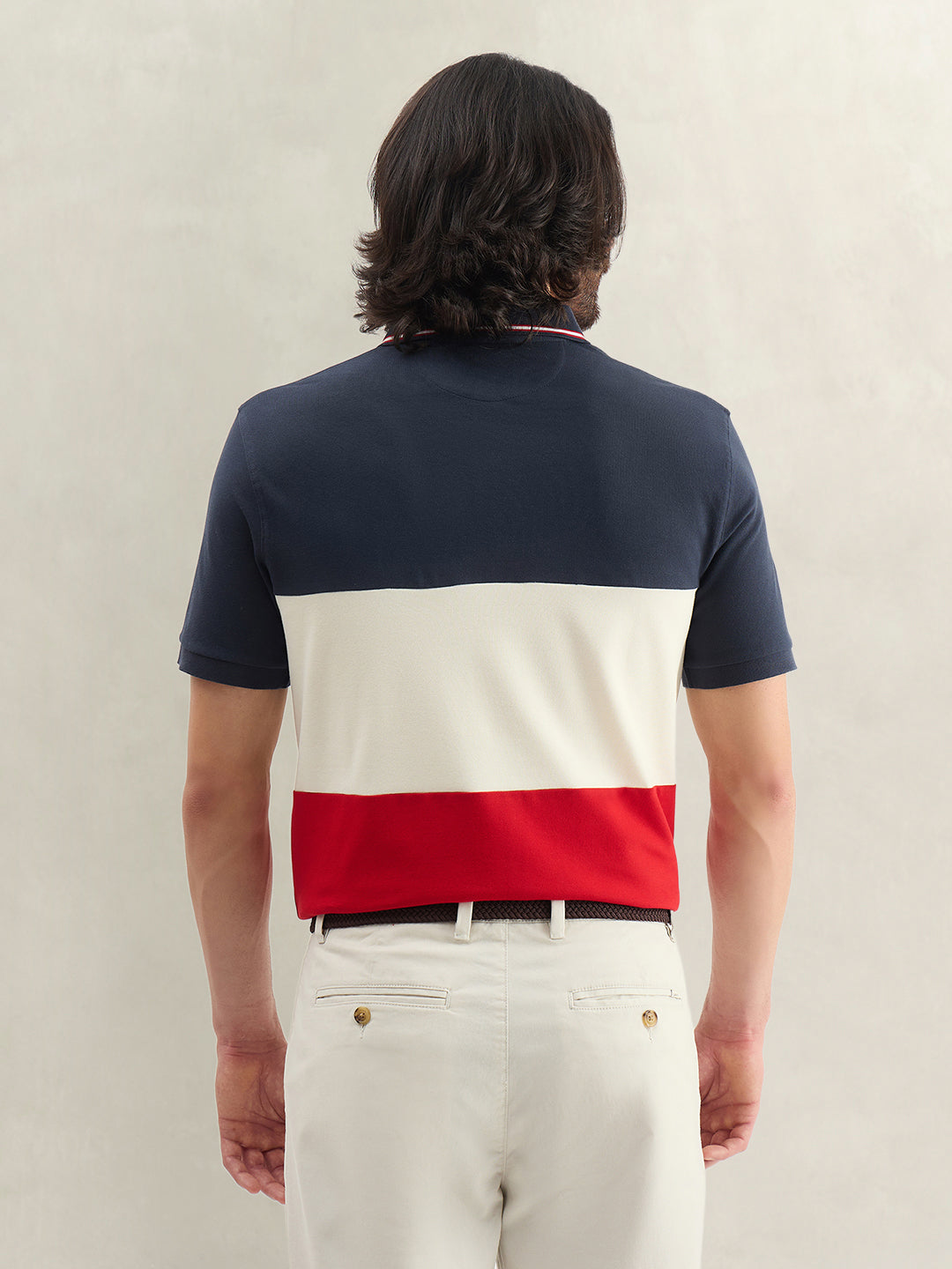 Gant Men Colourblocked Multicolor Polo T-Shirt