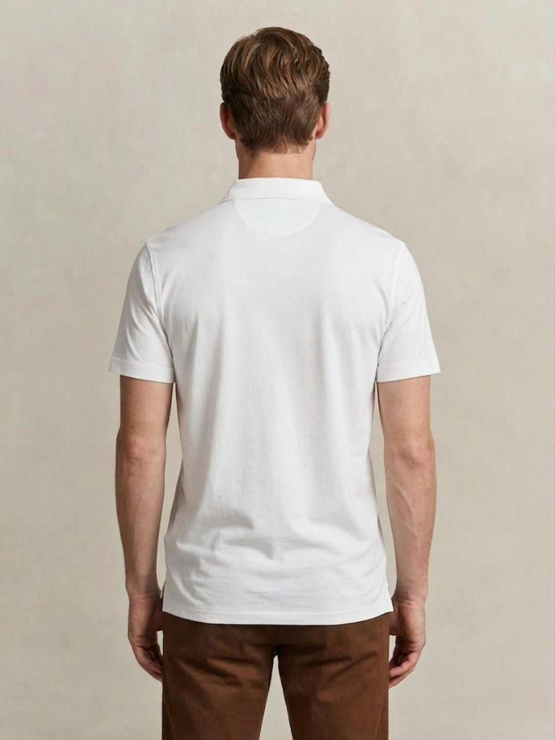 Gant Men Pure Cotton White Pima Polo T-Shirt