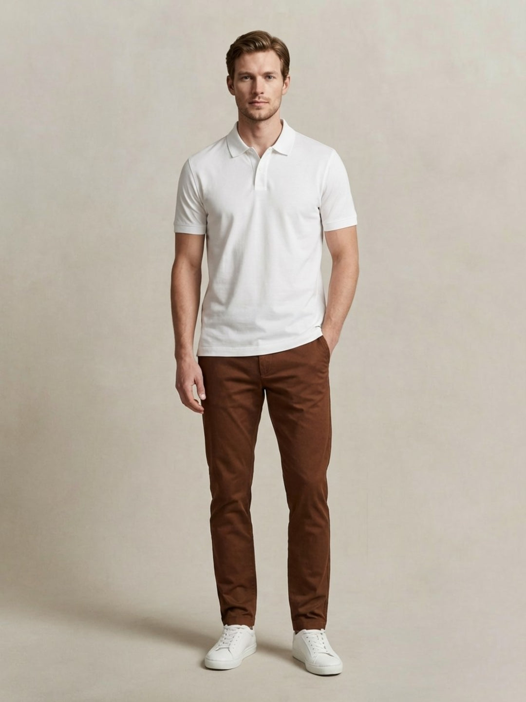 Gant Men Pure Cotton White Pima Polo T-Shirt