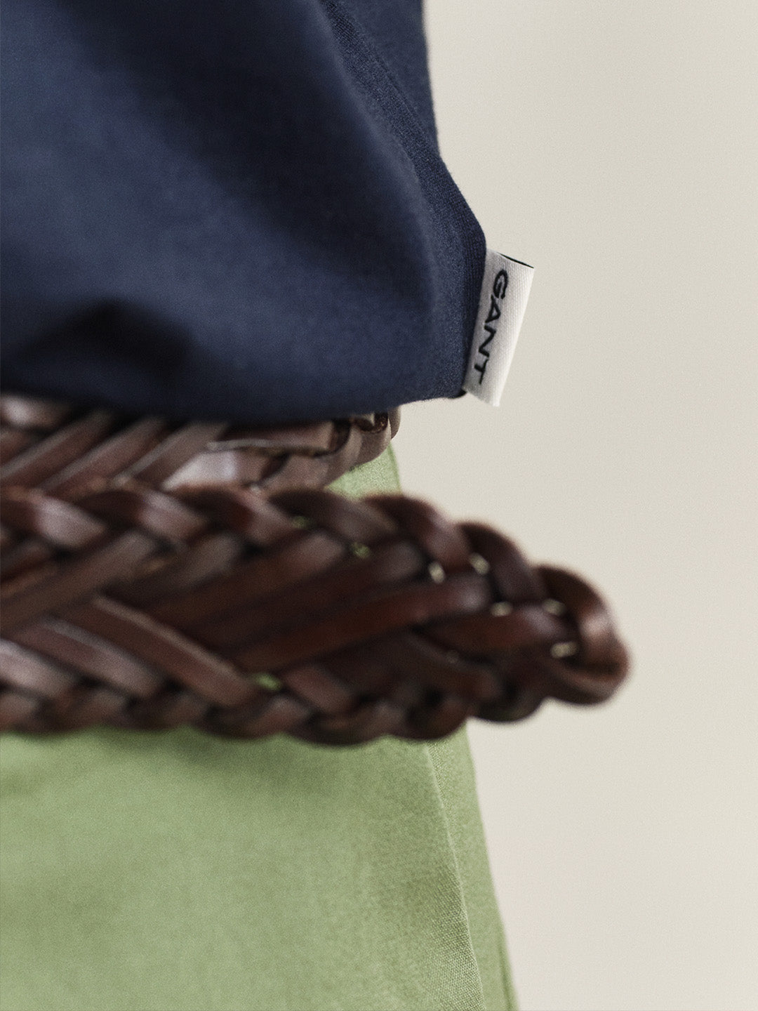 GANT Men Navy Blue Cotton Polo T-Shirt