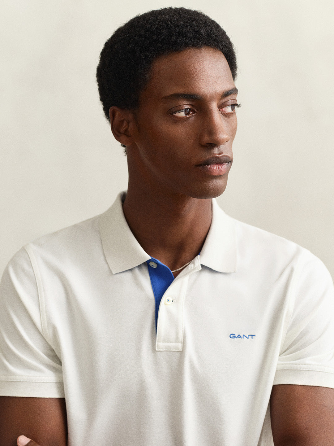 GANT Men White Regular Fit Pique Polo T-Shirt