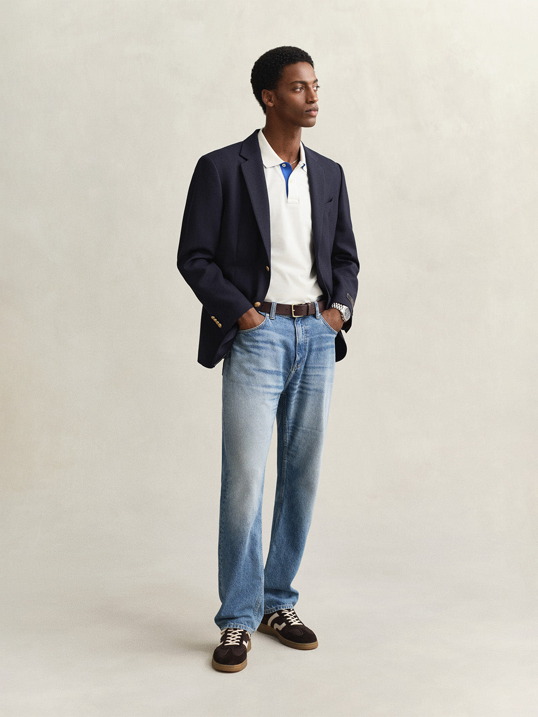 GANT Men White Regular Fit Pique Polo T-Shirt