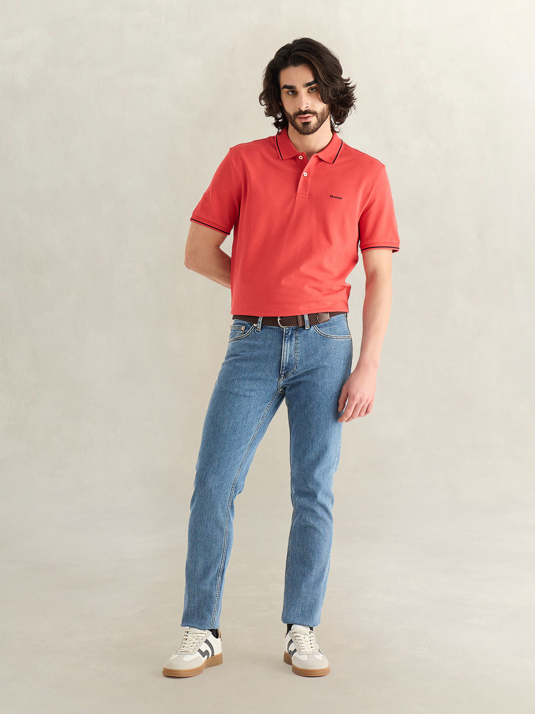 Gant Men Red Polo T-Shirt