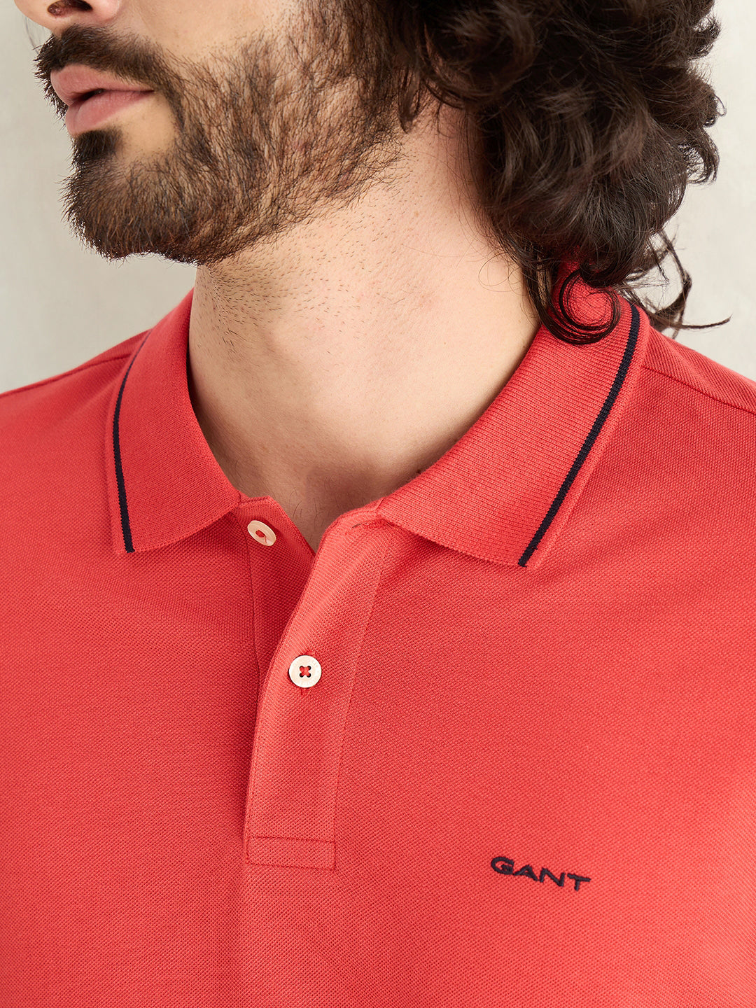 Gant Men Red Polo T-Shirt