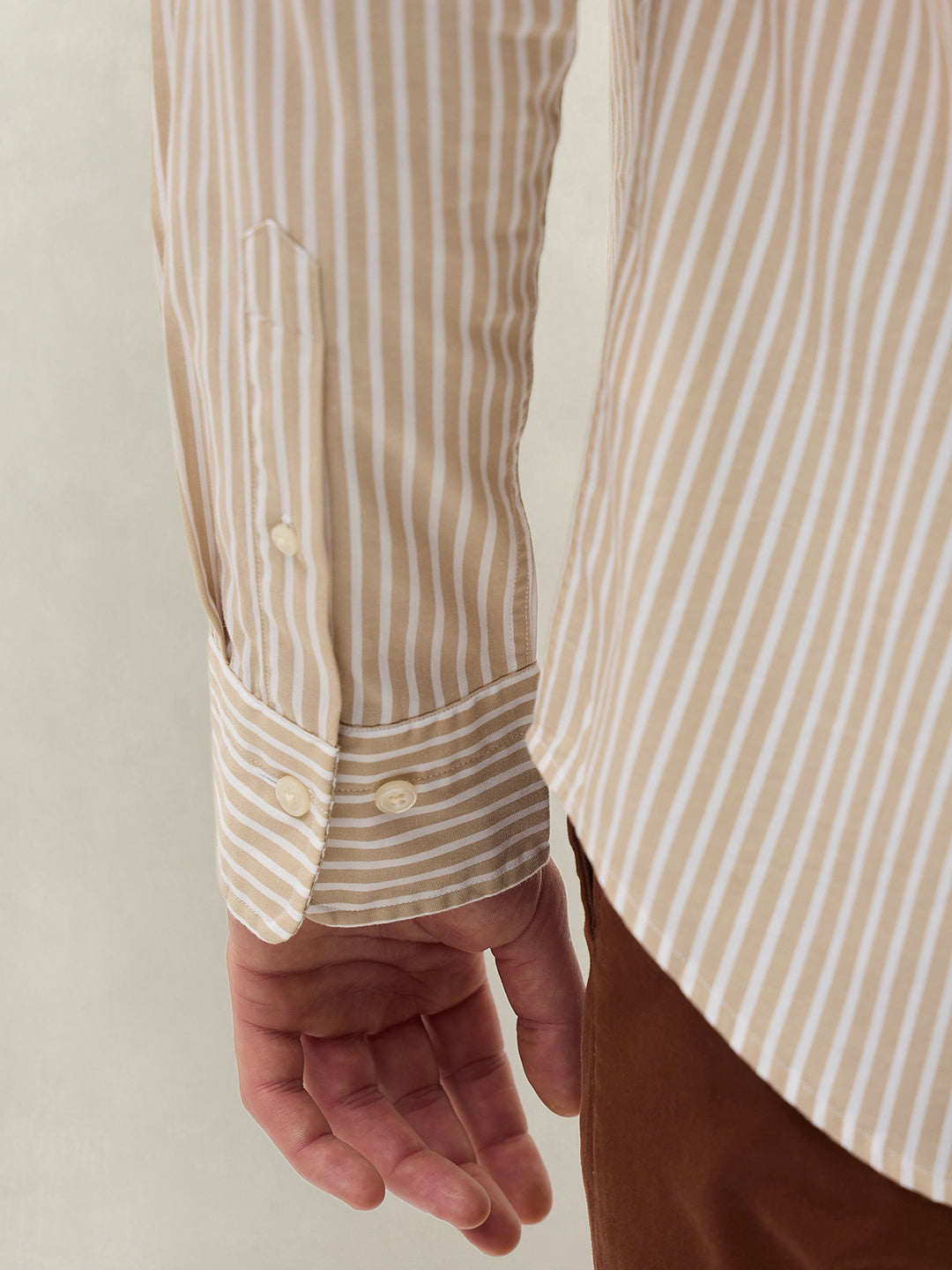 Gant Men Striped Beige Shirt
