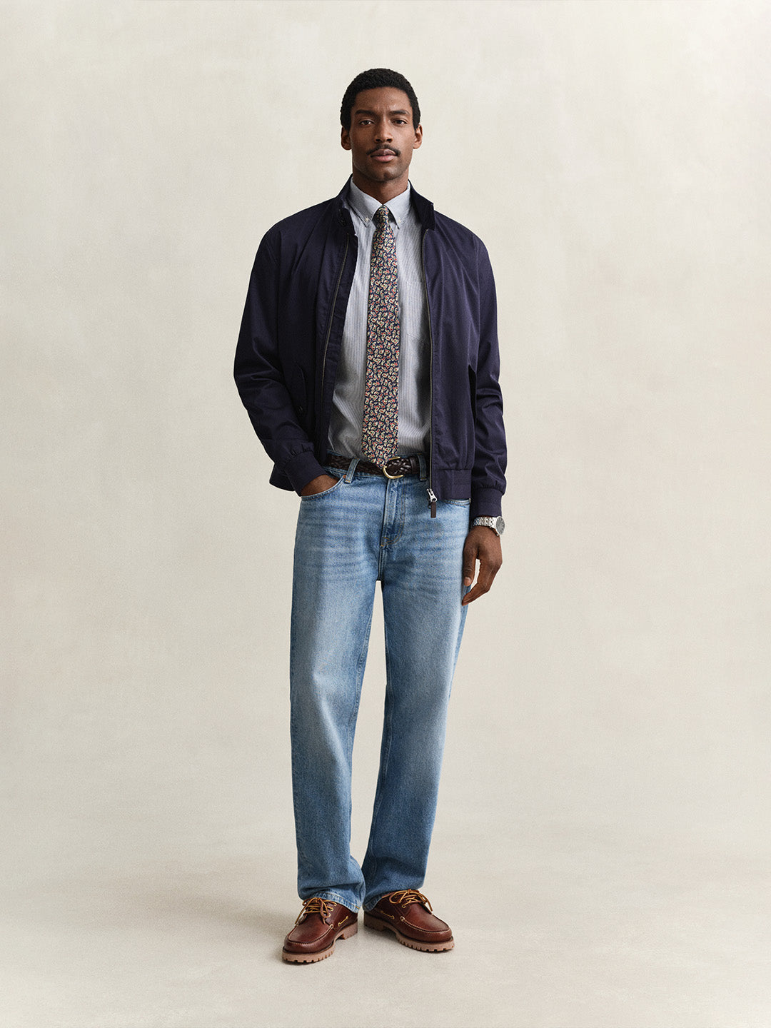 GANT Men Green Classic Poplin Striped Shirt