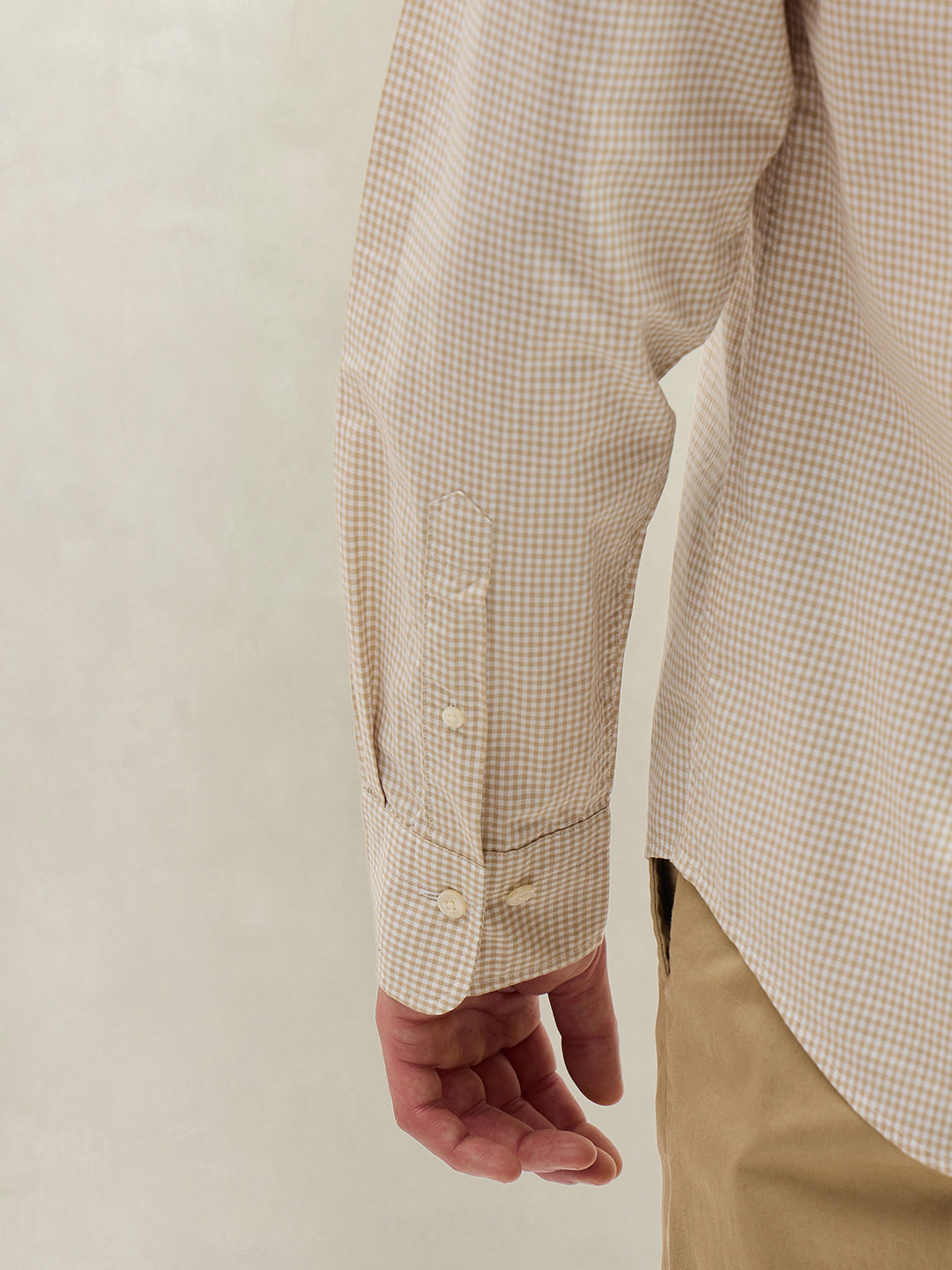 Gant Men Checked Beige Shirt