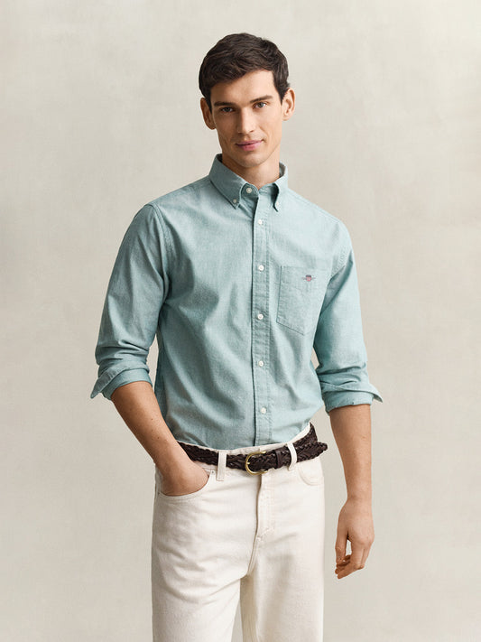 GANT Men Green Classic Oxford Shirt