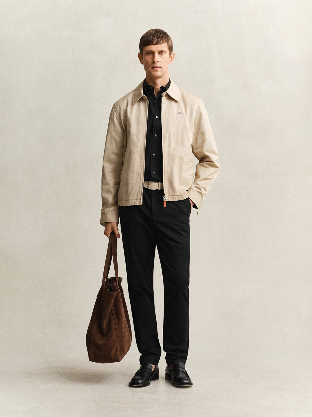 Gant Men Black Solid Regular Fit Pinpoint Oxford Shirt