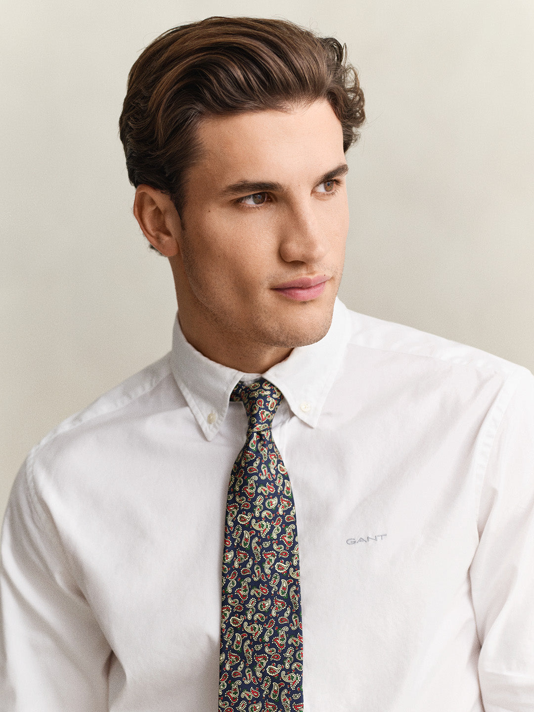 Gant Men White Solid Regular Fit Pinpoint Oxford Shirt