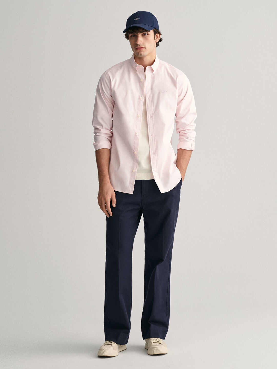 GANT Men Pink Pinpoint Oxford Shirt