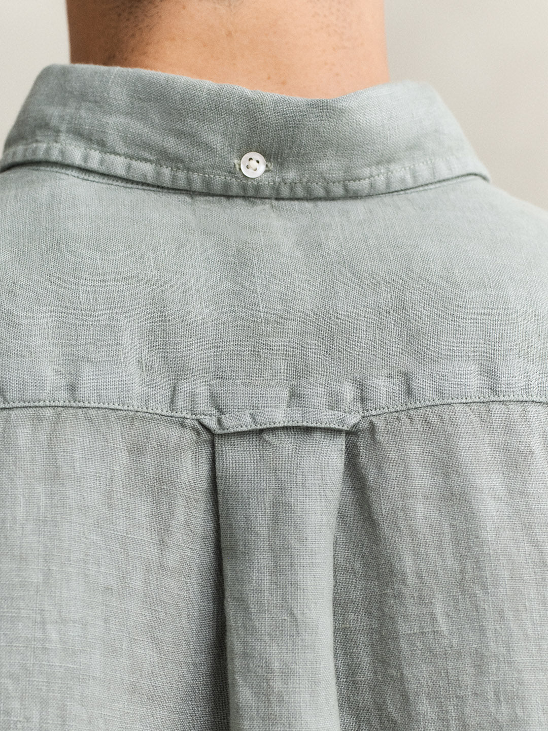 GANT Men Grey Garment Dyed Pure Linen Shirt