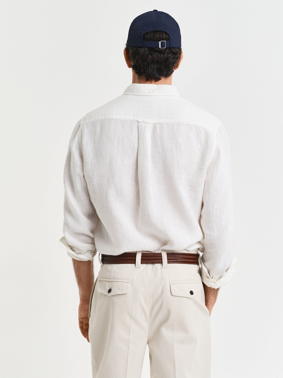 GANT Men White Pure Linen Shirt