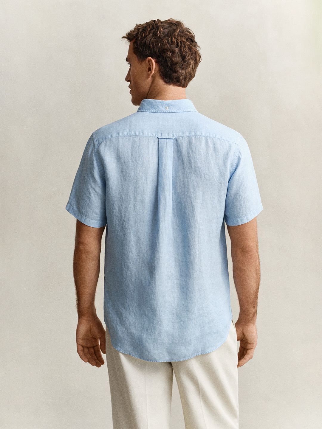 Gant Men Pure Linen Blue Shirt