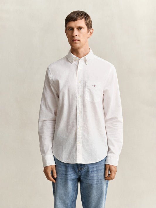 white linen shirt