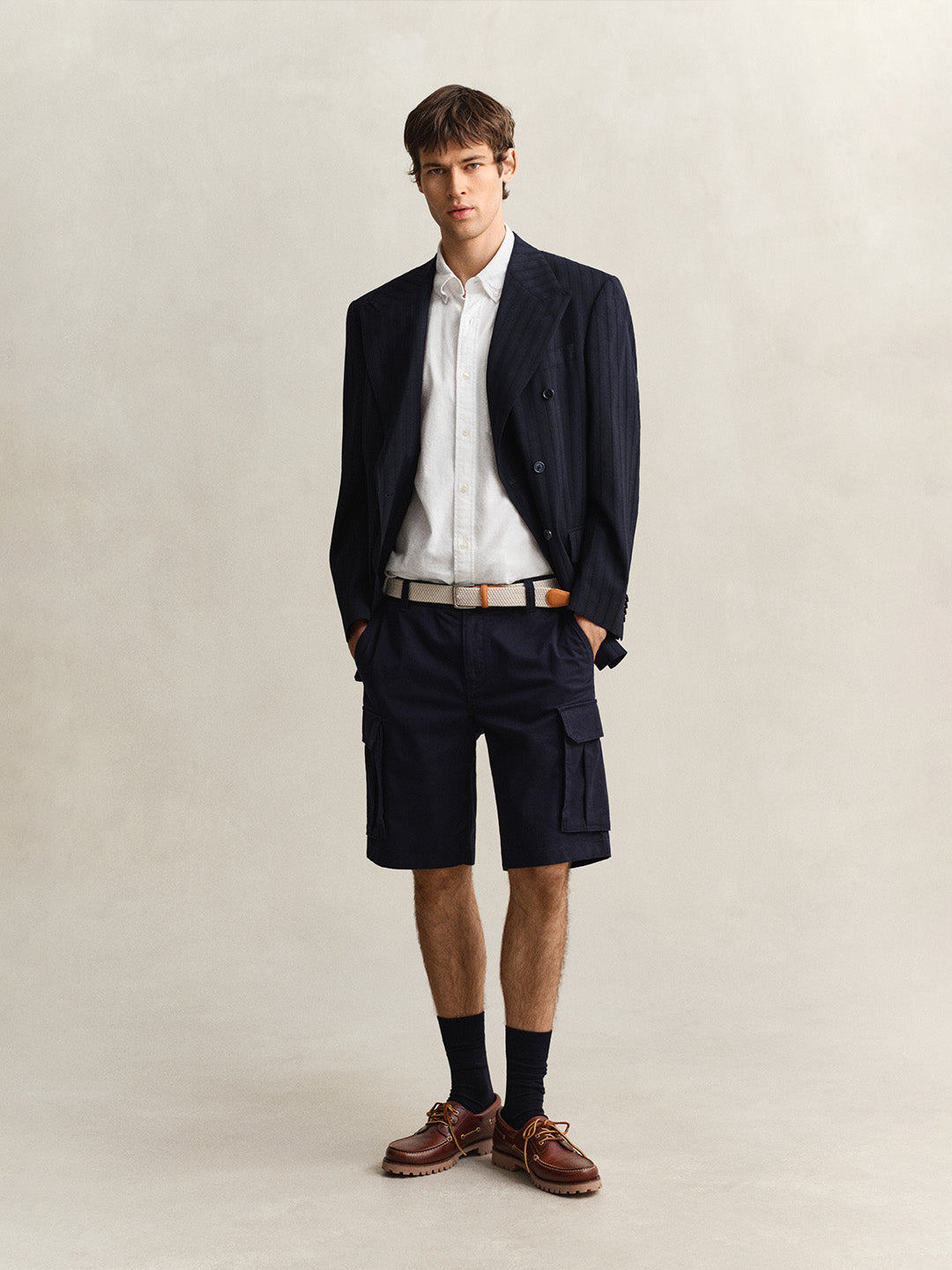 Gant Men White Regular Fit Linen Shirt