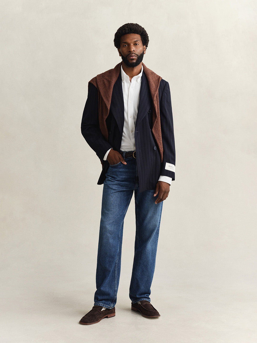 Gant Men White Solid Regular Fit Pique Shirt