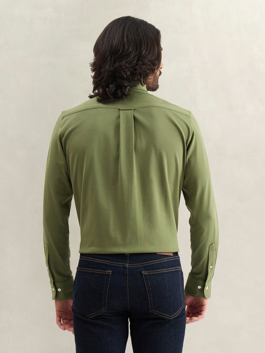 Gant Men Solid Green Shirt