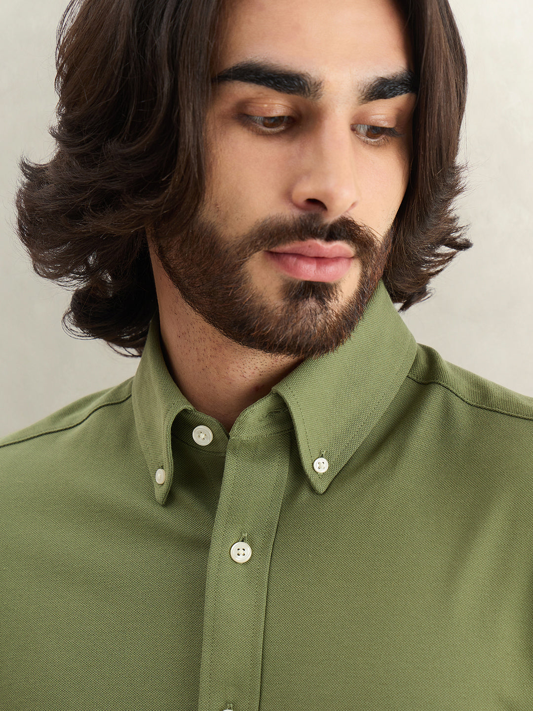 Gant Men Solid Green Shirt