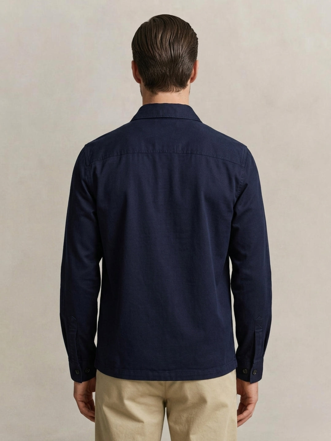 Gant Men Navy Blue Solid Shirt