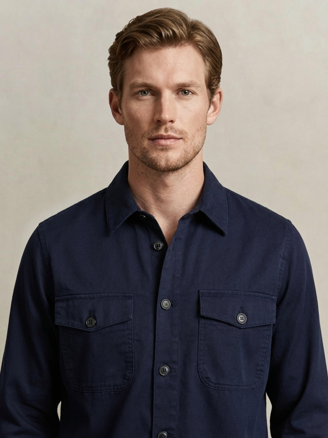 Gant Men Navy Blue Solid Shirt
