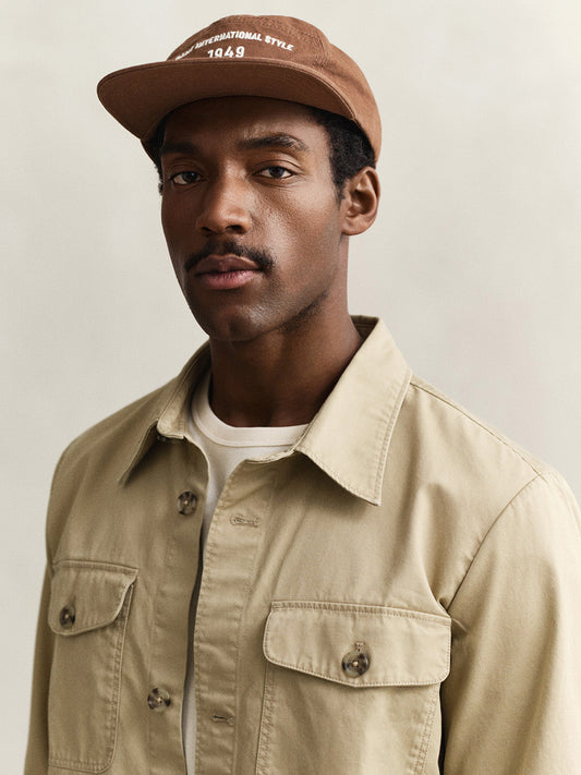 GANT Men Beige Cotton Twill Oversize Shirt