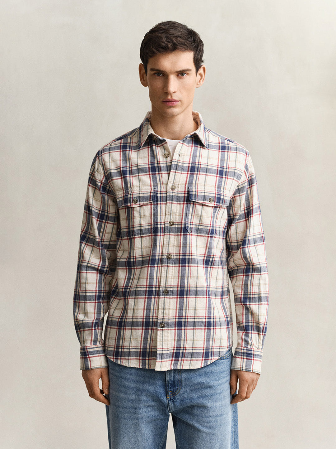 GANT Men Multicolor Checked Patch Pocket Shirt