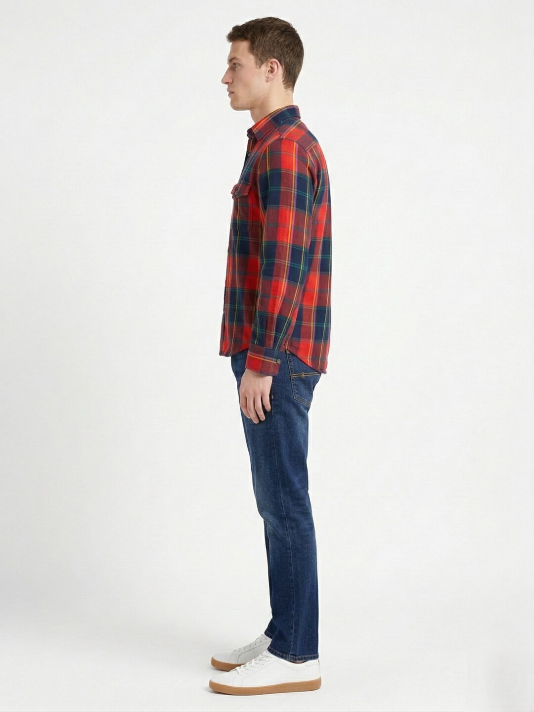 Gant Blue Cotton Checked Men Shirt