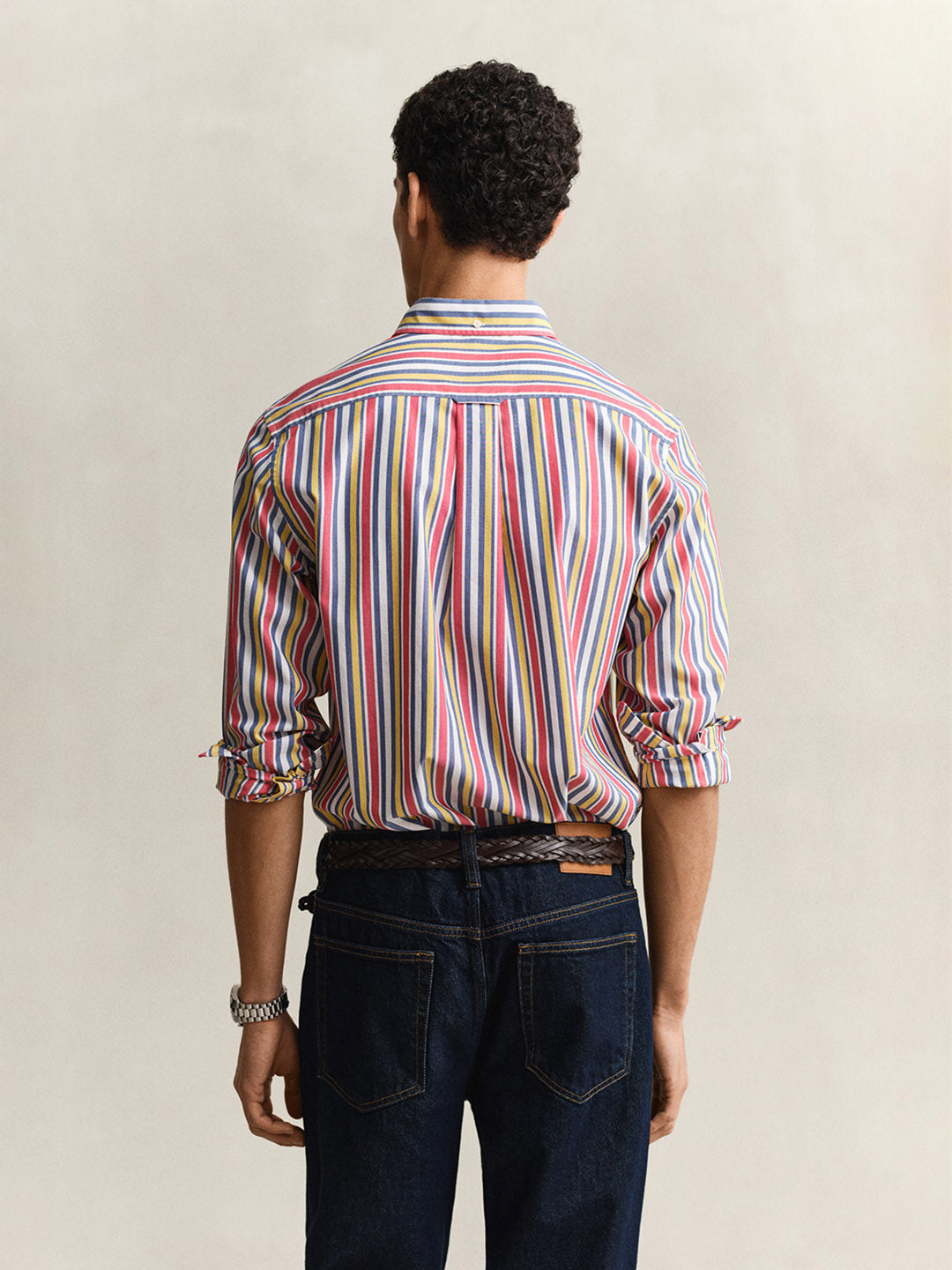 Gant Men Multicolor Striped Regular Fit Poplin Shirt