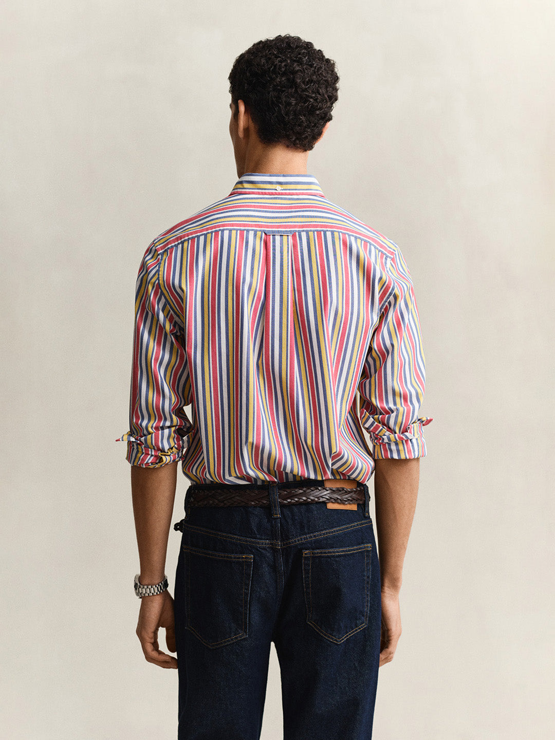 Gant Men Multicolor Striped Regular Fit Poplin Shirt