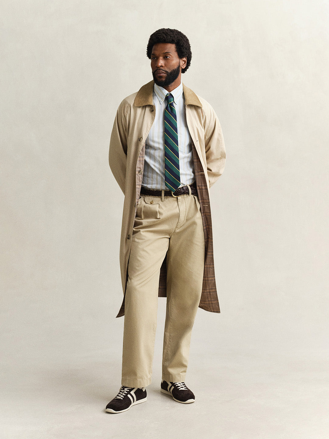 GANT Men Blue Striped Regular Fit Oxford Shirt