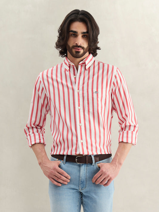 Gant Men Striped Red Shirt