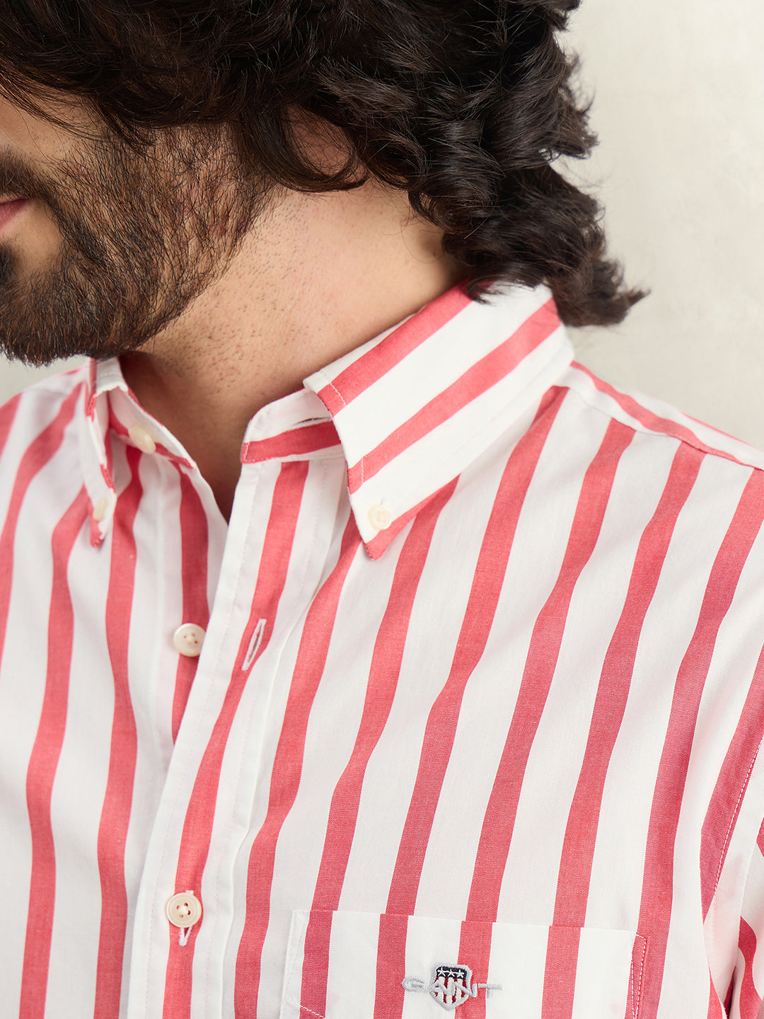 Gant Men Striped Red Shirt