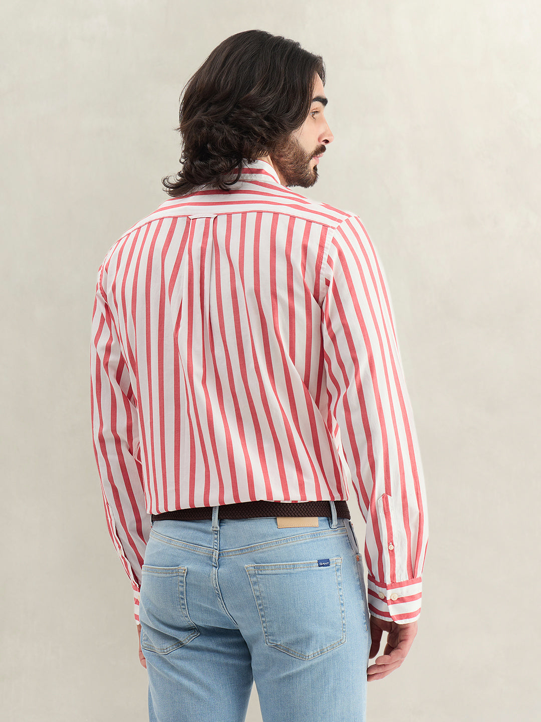 Gant Men Striped Red Shirt