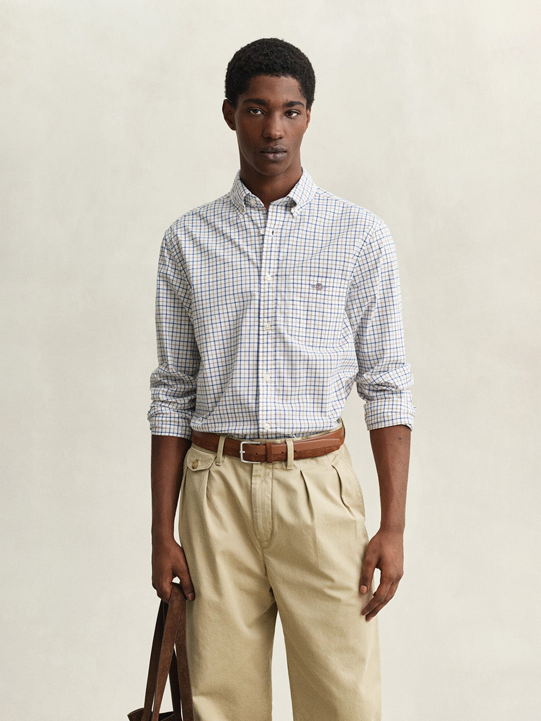 GANT Men Multicolor Checked Regular Fit Poplin Shirt