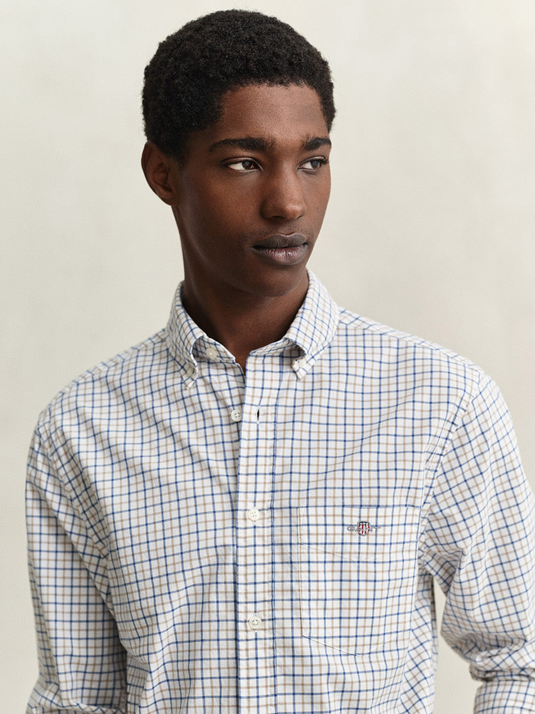 Gant Men Multicolor Checked Regular Fit Classic Poplin Shirt