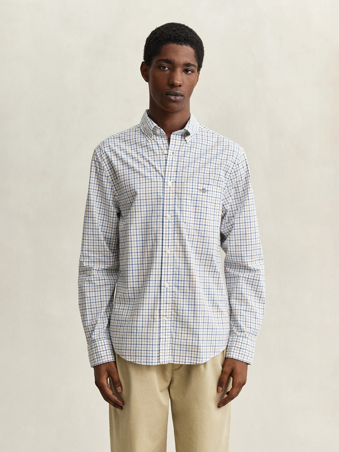 Gant Men Multicolor Checked Regular Fit Classic Poplin Shirt